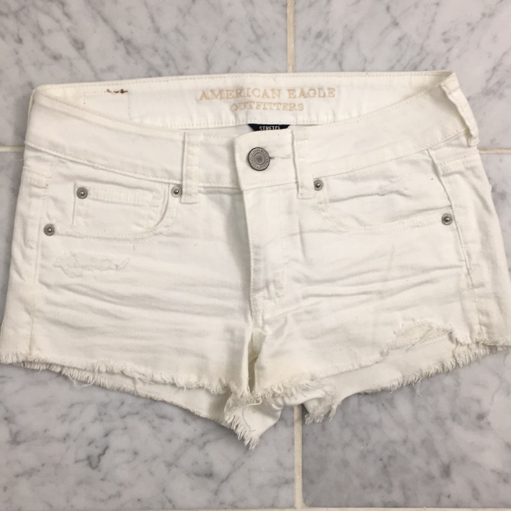 American Eagle Outfitters White Jean Shorts